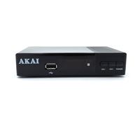 AKAI Terrestrial DTT Receiver - Decoder DTT HD, DVB-T2 and Cable DVB-C, H265 HEVC, 10 bit, HDMI, USB, SCART, 1xLAN, 1000 Channels, TV and Radio, Compatible Dolby Digital, Automatic Search