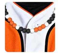 AKAIXI 15In/18In/20In/22In Baseball/Basketball Game Day Clay Beaded Necklace, Elastic Clay Beaded Chain, Baseball Drip Accessories for Men Women Team Players Lovers Gift, 18inch, Clay, No Gemstone