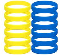 AKAIXI 24 PCS Silicone Bracelets for Women Men Friendship Silicone Wristbands Elastic Universal Rubber Bracelets Blank Wrist Bands for Birthday Sports Party Supplies Accessorie Gifts, 8 inches
