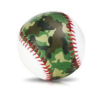 AKAIXI Baseballs PVC 9in Practice Baseball for Training Hitting Lifestyle Decor Ideal Personalized Inspired Gifts for Players Coaches Moms (Forest Camo, Baseball Set (1 Piece))