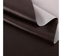AKAKUS Faux Leather Leatherette Vinyl Leather Cloth Upholstery Fabric Material.Width140 (Dark Brown, 1.Metres)