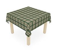 AKAKUS Table Cloth Wipeable Tablecloth PVC Plastic Wipe Clean Waterproof Square Table Cover Protector for Kitchen Picnic Outdoor Indoor (Green, 137x200.cm (54"x78" inch))