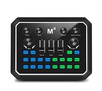 AKALNNB Professional Audio Mixer, M8 Sound Card Digital Sound Card Live Mixer Microphone Mixer is Suitable for Equipment K Song Recording Live Singing
