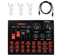 AKALNNB Professional Audio Mixer, USB Tone Mixer N9 Sound Card PC Game Live Streaming Condenser Studio Recording Live Broadcast Multi-Functional Audio Mixer for PC