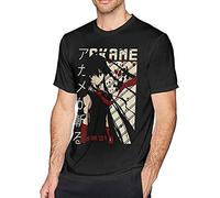 Akame Ga Kill Men's Casual Novelty T Shirt Classic Funny Short Sleeve Loose Round Neck Loose Tee S Black 3XL