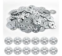 Akamino 1000 PCS Easy Fix Washers, 35mm Diameter Tile Backer Board Washer, Galvanised Iron Fixing Washer 6-Claw, Insulation Metal Washers for Secure Insulation Thermoboard Backer Boards