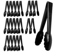 Akamino 20 Pack Large Plastic Serving Tongs for Buffet, 9Inch Heavy-Duty Hard Plastic Serving Utensils for Hot and Cold Food, Reusable Kitchen Serving Tongs for Appetizers Barbecue Salad, Dinner Part