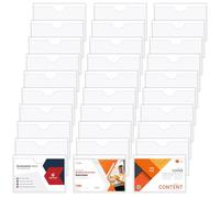 Akamino 30 PCS Parking Permit Holder for Car Windscreen, Self-Adhesive Car Tax Disc, Easy Removal Clear PVC Badge Protector for Business Cards, Ticket and Note Holders