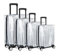 Akamino 4 PCS Luggage Covers,20/22/24/28 In Clear PVC Suitcase Covers for Luggage,Waterproof Luggage Protector for Travel, Full Transparent, 20/22/24/28, Regular