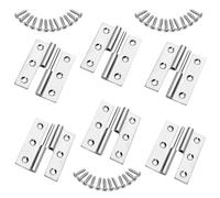 Akamino 6 Pcs 3" Lift Off Hinge, Detachable Stainless Steel Door Hinges with Screws, Small Slip Joint Flag Hinges for Door Window Cupboard (3 Pcs Right Handed+ 3 Pcs Left Handed)