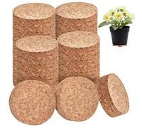 Akamino 70 PCS Plant Pot Feet, 2 Inch Invisible Pot feet Risers with Non Slip Surface, Cork Plant Pot Feet Lifter Solid Corkwood Planter Feet for Indoor Outdoor Plants Planters Flowers Pots