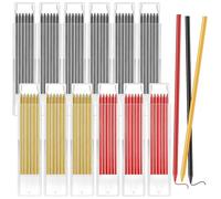Akamino 72 Pcs Tracer Pencil Refills, 2.8mm Solid Deep Hole Pica Carpenter Refills Replacement, Waterproof Pencils Lead Refill for Woodwork Construction Building