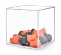 Akamino Acrylic Coffee pods Storage Box Cube Coffee Capsule Holder with Lid,Clear Acrylic Display Box Dustproof Desktop Organizer for Storing Sugar Tea Bags Collectibles Candies(15x15x15cm)
