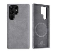 AKANTRA Alcantara Case for Samsung Galaxy S24 Ultra, Handmade Fully-Wrapped Synthetic Suede Cover, Compatible with Magsafe Wireless Charging (Gray, Samsung Galaxy S24 Ultra)