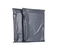 AKAR 6.5 x 9 Inch Grey Mailing Bags - 50 Pack of Strong Polythene Posting Mail Bags with Aluminium Adhesive Strip - 55 Microns - Easy Seal, 16.5 x 23cm A5 - For Non-Fragile Items