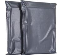 AKAR 7 x 10 Inch Grey Mailing Bags - Strong Polythene Posting Mail Bags with Aluminium Adhesive Strip - 60 Microns - Easy Seal - Fragile Items - Strong Waterproof Polymer Plastic Bags (Pack of 1000)