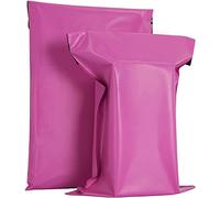 AKAR 9 x 12 Inch Pink Mailing Bags Packing Bags for Posting - Posting Mail Bags with Aluminium Adhesive Strip - 55 Microns - Easy Seal, A4 23 x 30cm - for Non-Fragile Items (Pink, 50 Pack)