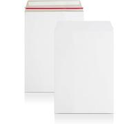 AKAR A6/C6-162 x 114 mm-[Pack of 25] Premium White All Board Envelopes Calendar Board Card Backed envelopes White Board envelopes Peel Seal Card Envelope hardback Envelope