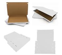AKAR Corrugated White A4/C4 Large Letter Postal Box - 320x230x20mm - Pack of 25