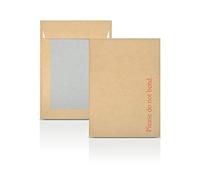 AKAR Do Not Bend Envelopes, A5/C5 Brown 125 Board Backed Hardback Envelopes, 229x162mm