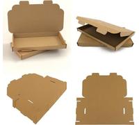 AKAR Maximum Skinny Size Shipping Mail Postal PIP Boxes Large Letter Parcel 333x123x20mm Cardboard Packaging Mailing Post Box Corrugated Brown (100Pcs)