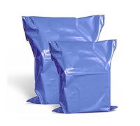 AKAR Mixed Extra Strong Polymailers Self Seal Parcel Bags Packing Small to Large Mailing Postage Packaging Assorted Mailers (Blue, 10x14" & 12x16" - 25 Each)