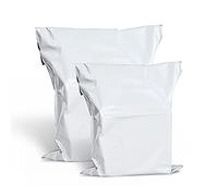 AKAR Mixed Extra Strong Polymailers Self Seal Parcel Bags Small to Large Mailing Postage Packaging Assorted Mailers (White, 10x14" & 12x16" - 50 Each)