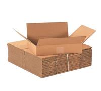 AKAR Single Wall Cardboard Boxes Shipping Mailing Postal Postage Box for Small Parcel Moving Packing Gift Jewellery 305x229x76 mm | 12"x9"x3" (50)