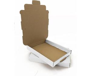 AKAR White A6/C6 Large Letter Postal Box - 112x163x20mm - Royal Mail Box [Pack of 05]