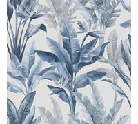 Akari Madagascar Leaf Wallpaper Rasch Blue One Size