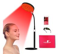 Akarishin Red Light Therapy Lamp for Face- Facial and Body Treatment with Adjustable Height Stand, 120 LEDs, 660nm, 850nm, 940nm - Alleviate Muscle Soreness, Skin Vitalit