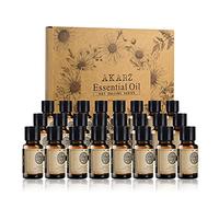 AKARZ Hots 24x10 ML Sets TeaTree,Lavender,Sandalwood,Patchouli,Jasmine,Rose,Peppermint,Musk,Eucalyptus,Violet,Ylang,Oregano,Rosemary,Lily,Cherry Blossom,Myrrh,Neroli,Honeysuckle,Vanilla,Essential Oil
