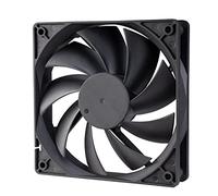 Akasa 120mm Auto Thermal Fan | Auto Speed Control | Thermal Sensor | Twin Ball Bearing | Long Life Case Fan | DC Axial Fan | 12cm | Black | AK-174BKT-B