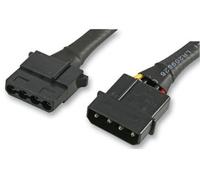 Akasa - 4 Pin Molex Male To Female Extension Lead, 30Cm Sleeved