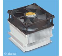 Akasa 675 INTEL COOLER Active - Black, White, 83 x 80 x 50 mm - 12 V - 3000 RPM AK/675/S)