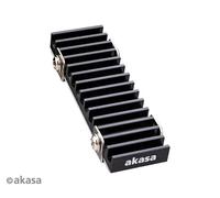 Akasa Gecko Pro | Passive Cooling for M.2 NVMe PCIe & SATA Drives | M.2 heatsink 2280 | Aluminum Heatsink Cooling Fin | Includes Silicone Thermal Pad | 71.5 x 22 x 8mm | Black | A-M2HS02-BK