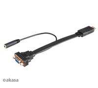 Akasa AK-CBHD18-20BK câble vidéo et adaptateur 0,2 m HDMI Type A (Standard) VGA (D-Sub) Noir