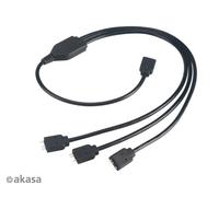 Akasa AK-CBLD07-50BK 1 to 3 Addressable RGB LED Splitter and Ext. Cable 50cm