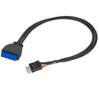 AKASA AK-CBUB36-30BK CABLE, USB3.0 19PIN FEM-USB2.0 9PIN MALE