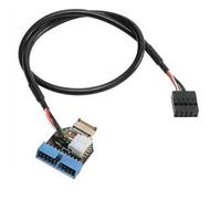 Akasa AK-CBUB38-40BK USB 3.1 Gen-2 Internal Connector to Gen-1 19-Pin Adapter Cable