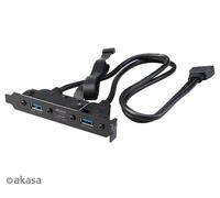 Akasa AK-CBUB52-50BK USB 3.1 Gen 2 internal adapter with dual Gen 1 Type-A ports