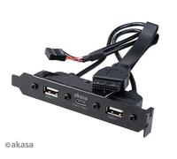 Akasa AK-CBUB53-40BK USB 3.1 Gen 1 Internal Adapter + dual USB 2.0 Type-A ports