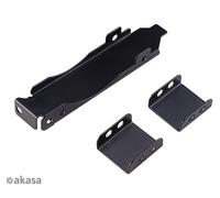 Akasa PCI Slot Bracket for Mounting One/Two 80mm or 92mm Fans | Dual Fan Rack Mount | GPU Bracket | 80/92mm Case Fan Mount Rack | Black Iron | AK-MX304-08BK