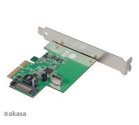 Akasa USB 3.2 Gen 2 Internal 20-pin Connector to PCI Express Expansion Card | 10Gbps Transfer Rate | PCIe 3.0 x4 x8 x16 Slot | SATA Power Connector | Support Low Profile Case | AK-PCCU3-06