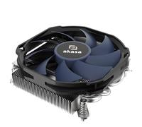 Akasa Alucia H4i, Intel LGA11851/700/1200/115X Compatible, 4-Copper Heatpipes with Ball Bearing CPU Cooler, 92mm Fan, Maximum 3600 RPM Speed, Low-Noise Cooling Fan, AK-CC7501BP01