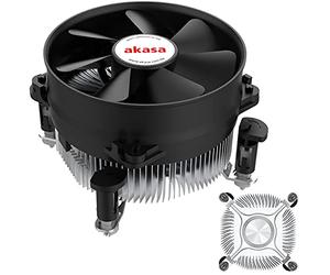 Akasa Aluminium Core Value CPU Cooler | Low Noise PWM Fan | TDP 77W | Aluminium Heatsink | 92mm Quiet Fan | Easy Installation | Designed for Intel LGA775, LGA115x, LGA1200 | AK-CC7108EP01