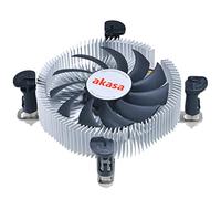 Akasa Aluminium Intel Mini-ITX cooler | TDP 35W | 26mm Low Profile CPU Cooler | 74mm PWM Fan | Heatsink with Aluminium Core | Twin Ball Bearing | For Intel LGA775, LGA115x, LGA1200 | AK-CC7122BP01