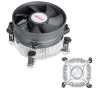 Akasa Dual Socket Aluminium CPU Cooler | Low Noise 92mm PWM Fan | Heatsink with Aluminium Core | Pre-applied Thermal Compound | Designed for LGA 775/1200/115X | AK-CCE-7104EP