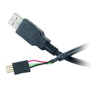 Akasa External to Internal USB Adapter | External USB Type A Male to Internal 4-pin Motherboard Male Header | Compatible with USB 2.0 and 1.1 | 40cm | Black | EXUSBIE-40
