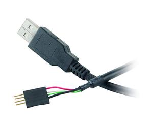 Akasa External to Internal USB Adapter | External USB Type A Male to Internal 4-pin Motherboard Male Header | Compatible with USB 2.0 and 1.1 | 40cm | Black | EXUSBIE-40